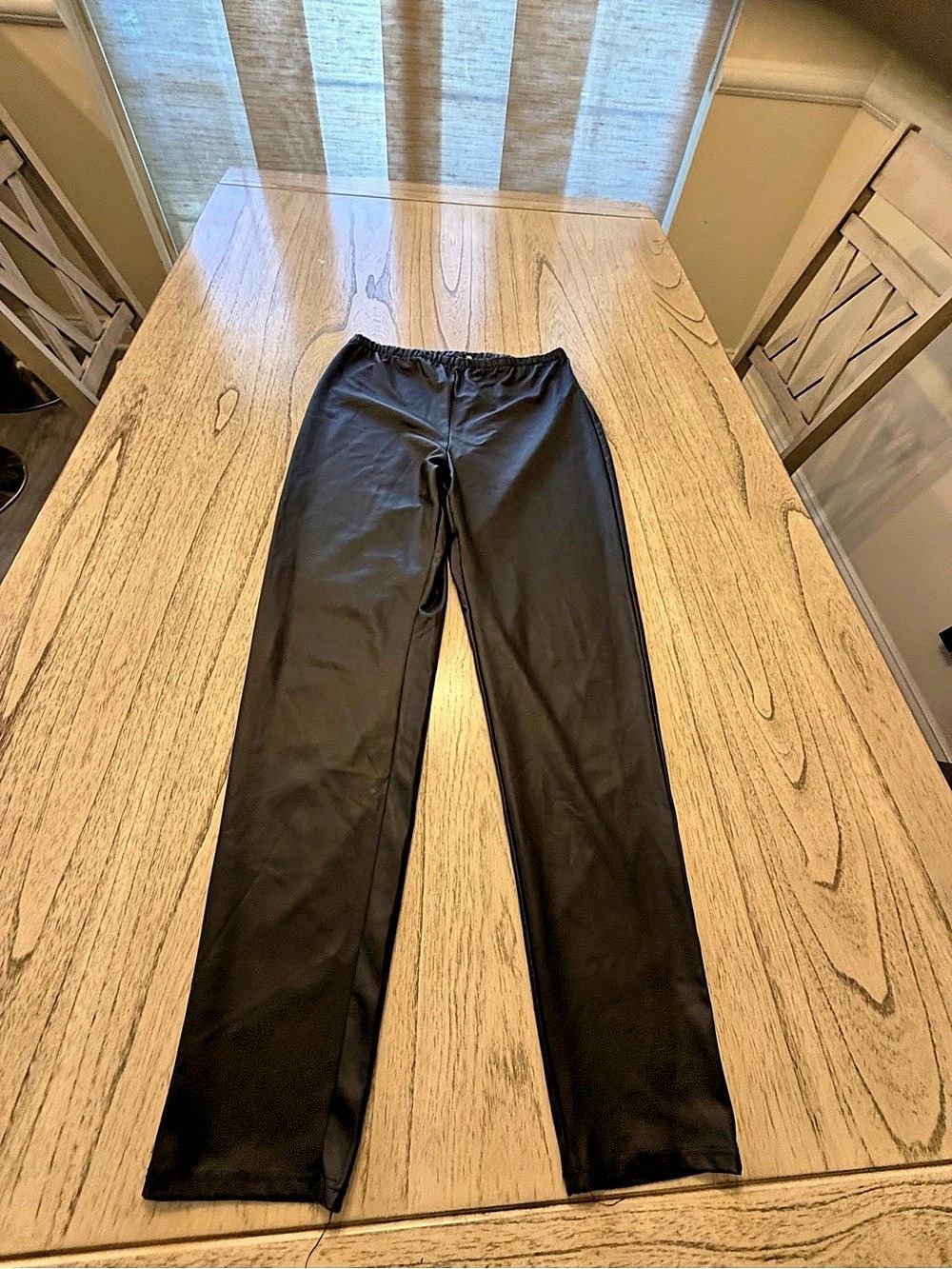 Fashion Nova Faux Leather Leggings in Black Size Large